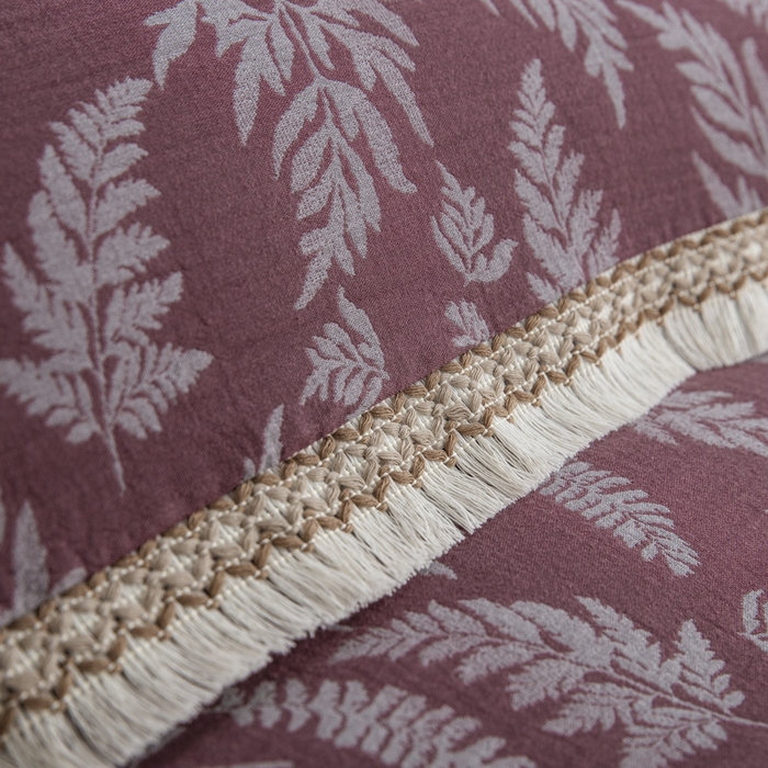 91家纺网 家纺一手货源 找家纺 鲁爱 2025新款全棉色织双层纱布流苏款四件套 扶苏-豆沙