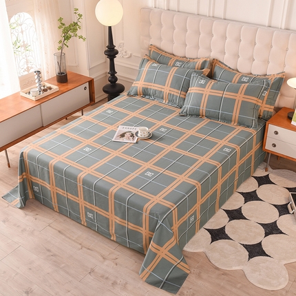 91家纺网 家纺一手货源 找家纺 （总）棉立方家纺 2023新款全棉喷气印花四件套及单品-单床单