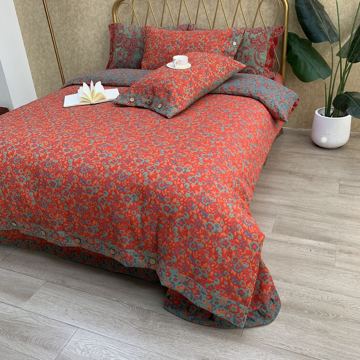 91家纺网 家纺一手货源 找家纺 （总）鲁爱 2025新款三层纱床盖款四件套