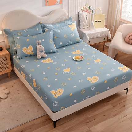 91家纺网 家纺一手货源 找家纺 （总）棉立方家纺 2023新款全棉喷气印花四件套及单品-单床笠