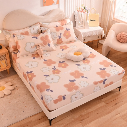 91家纺网 家纺一手货源 找家纺 （总）棉立方家纺 2023新款全棉喷气印花四件套及单品-单床笠