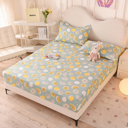 91家纺网 家纺一手货源 找家纺 （总）棉立方家纺 2023新款全棉喷气印花四件套及单品-单床笠