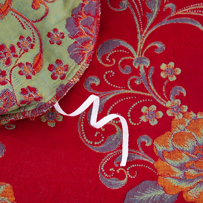 91家纺网 家纺一手货源 找家纺 鲁爱 2025新款三层纱床盖款四件套 陌上花开-红