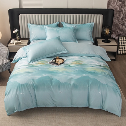 91家纺网 家纺一手货源 找家纺 （总）2024新款全棉加厚长绒棉数码印花四件套