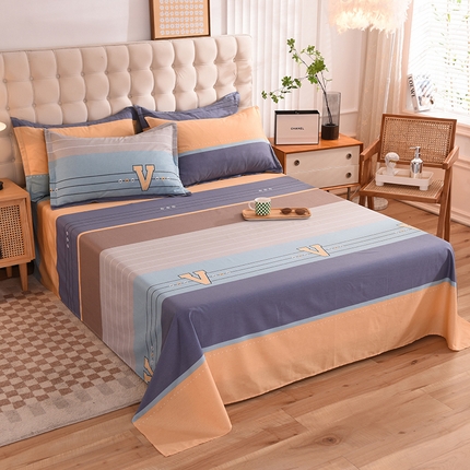 91家纺网 家纺一手货源 找家纺 （总）棉立方家纺 2023新款全棉喷气印花四件套及单品-单床单