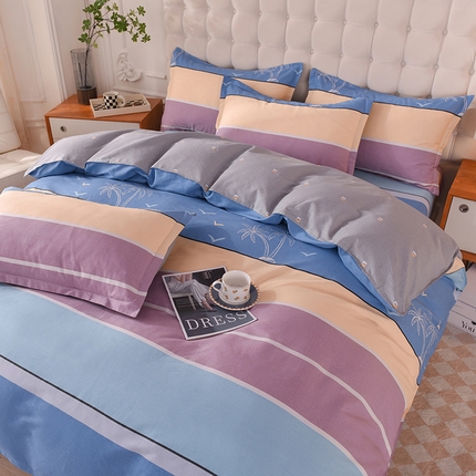 91家纺网 家纺一手货源 找家纺 （总）棉立方家纺 2023新款全棉喷气印花四件套及单品-床单款四件套