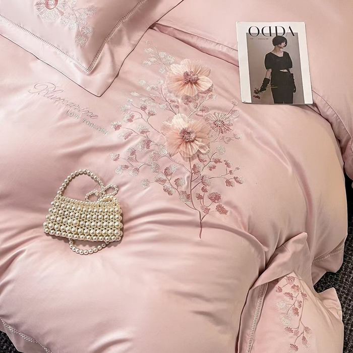 91家纺网 家纺一手货源 找家纺 玖玖爱家纺 2024新款艾阳绒四件套-西班牙庄园 西班牙庄园粉