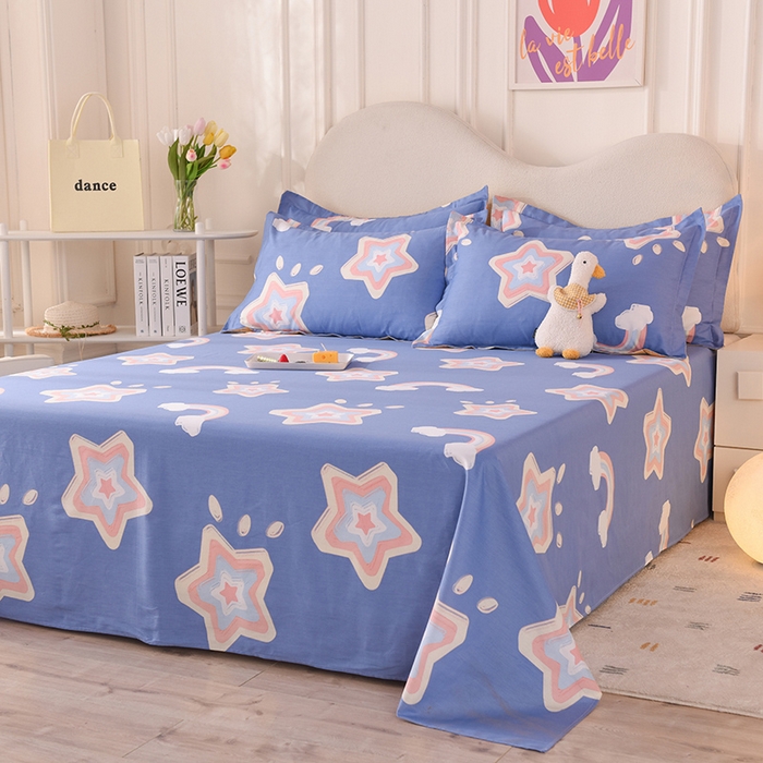 91家纺网 家纺一手货源 找家纺 （总）棉立方家纺 2023新款全棉喷气印花四件套及单品-单床单