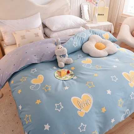 91家纺网 家纺一手货源 找家纺 （总）棉立方家纺 2023新款全棉喷气印花四件套及单品-单品被套