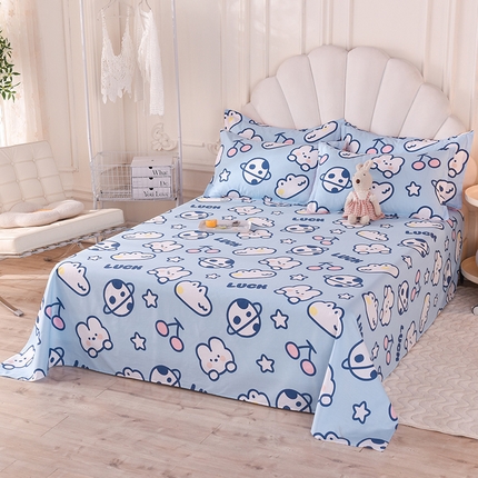 91家纺网 家纺一手货源 找家纺 （总）棉立方家纺 2023新款全棉喷气印花四件套及单品-单床单