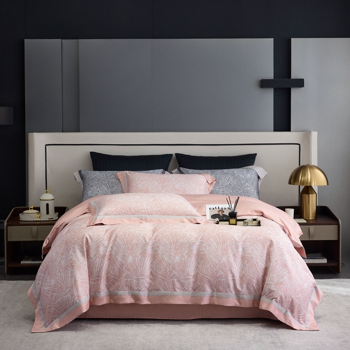 91家纺网 家纺一手货源 找家纺 （总）榻尚 2024新款天丝棉磨毛数码印花工艺款四件套-慕奈