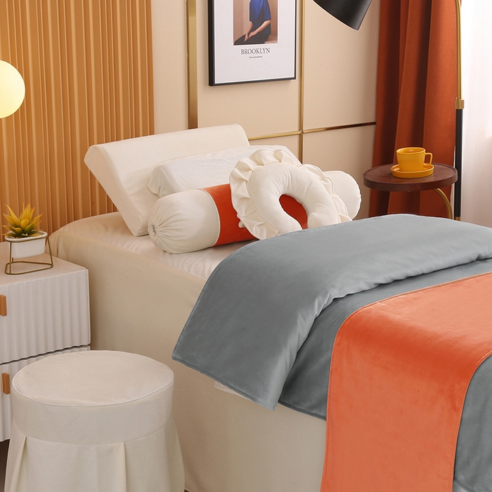 91家纺网 家纺一手货源 找家纺 琪宝阁 2024新款立丝绒美 容床罩套件-欧若拉 浅灰