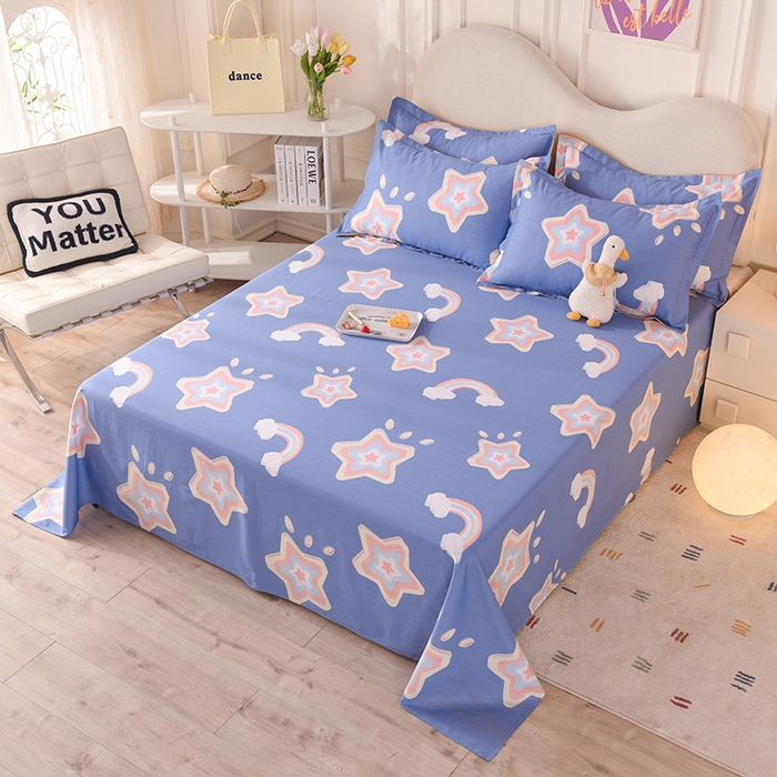 91家纺网 家纺一手货源 找家纺 （总）棉立方家纺 2023新款全棉喷气印花四件套及单品-单床单