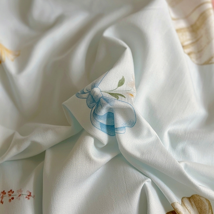 91家纺网 家纺一手货源 找家纺 阿曼达 2024新款ins博主风法式南法风浪漫系列花边款印花水洗m四件套 南法风-蝶恋花溪