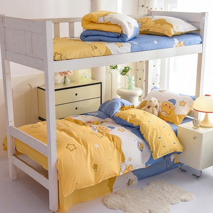 91家纺网 家纺一手货源 找家纺 （总）棉立方家纺 2024新款加厚学生床全棉三件套