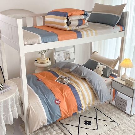 91家纺网 家纺一手货源 找家纺 （总）棉立方家纺 2024新款加厚学生床全棉三件套