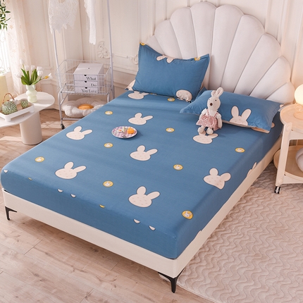 91家纺网 家纺一手货源 找家纺 （总）棉立方家纺 2023新款全棉喷气印花四件套及单品-单床笠