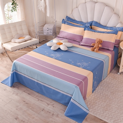 91家纺网 家纺一手货源 找家纺 （总）棉立方家纺 2023新款全棉喷气印花四件套及单品-单床单