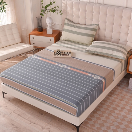 91家纺网 家纺一手货源 找家纺 （总）棉立方家纺 2023新款全棉喷气印花四件套及单品-单床笠