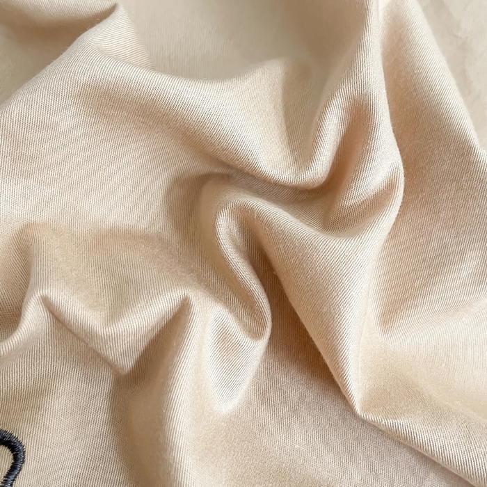 91家纺网 家纺一手货源 找家纺 一帆毯业 2024新款全棉纯色刺绣麻绳滚边四件套 奶茶+山灰