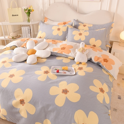 91家纺网 家纺一手货源 找家纺 （总）棉立方家纺 2023新款全棉喷气印花四件套及单品-床单款四件套