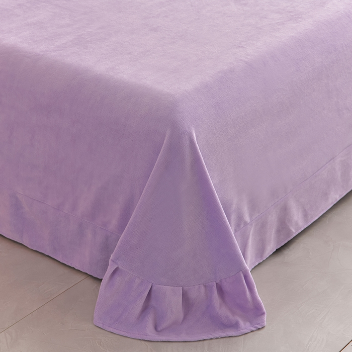 91家纺网 家纺一手货源 找家纺 爱上家居 2024新款AB版兔兔绒牛奶绒四件套 紫色