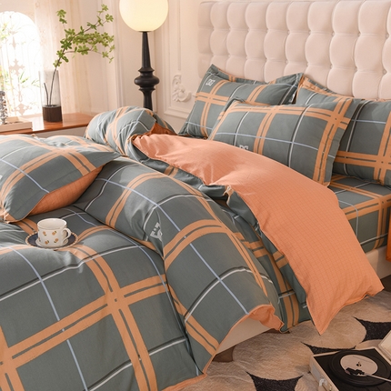 91家纺网 家纺一手货源 找家纺 （总）棉立方家纺 2023新款全棉喷气印花四件套及单品-床笠款四件套