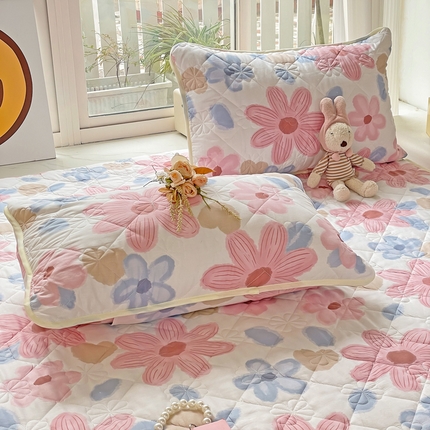 91家纺网 家纺一手货源 找家纺 （总）棉立方家纺 2023新款全棉夹棉喷气印花四件套及单品-单枕套