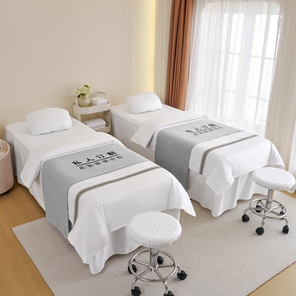 乐逸家纺 2024新款全棉花边系列四季美 容床罩 全棉花边白