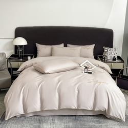 91家纺网 家纺一手货源 找家纺 一帆毯业 2024新款全棉纯色刺绣麻绳滚边四件套 山灰,山灰