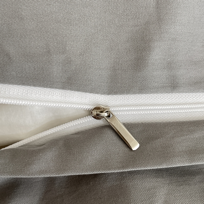 91家纺网 家纺一手货源 找家纺 一帆毯业 2024新款全棉纯色刺绣麻绳滚边四件套 山灰+中灰