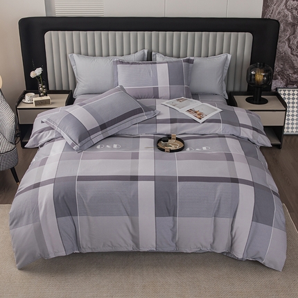 91家纺网 家纺一手货源 找家纺 （总1）喜四方 2024新款全棉磨毛全棉印花四件套