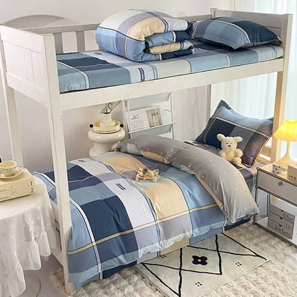 91家纺网 家纺一手货源 找家纺 （总）棉立方家纺 2024新款加厚学生床全棉三件套