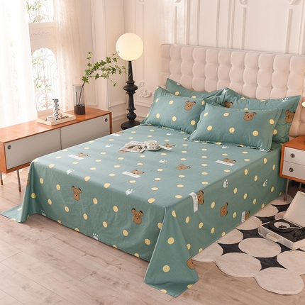 91家纺网 家纺一手货源 找家纺 （总）棉立方家纺 2023新款全棉喷气印花四件套及单品-单床单