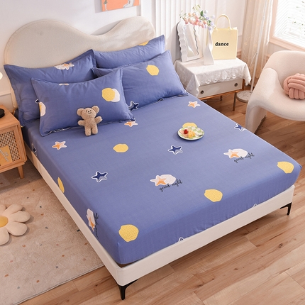 91家纺网 家纺一手货源 找家纺 （总）棉立方家纺 2023新款全棉喷气印花四件套及单品-单床笠