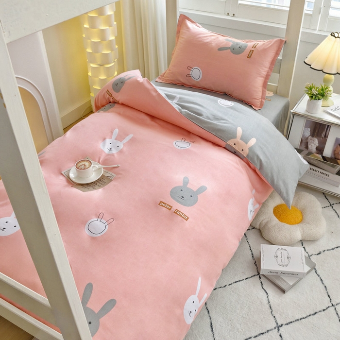 91家纺网 家纺一手货源 找家纺 （总）京天家纺 2024新款全棉印花13372学生三件套