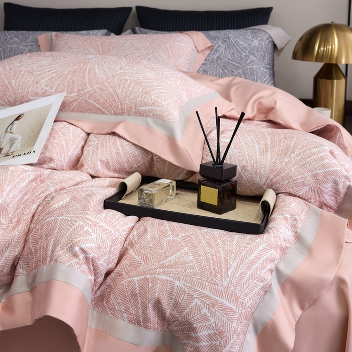 91家纺网 家纺一手货源 找家纺 （总）榻尚 2024新款天丝棉磨毛数码印花工艺款四件套-慕奈