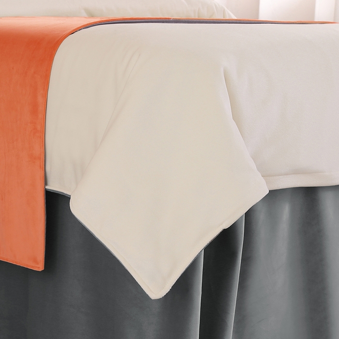 91家纺网 家纺一手货源 找家纺 琪宝阁 2024新款立丝绒美 容床罩套件-欧若拉 浅灰