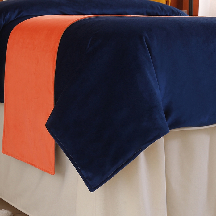 91家纺网 家纺一手货源 找家纺 琪宝阁 2024新款立丝绒美 容床罩套件-欧若拉 深蓝