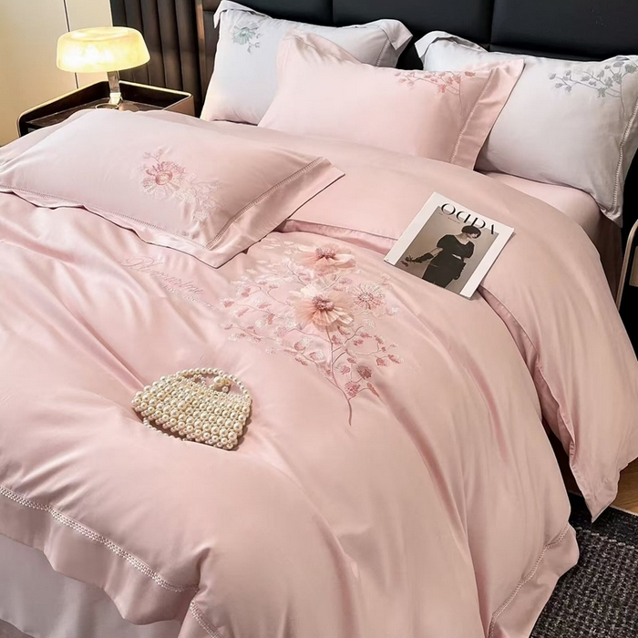 91家纺网 家纺一手货源 找家纺 玖玖爱家纺 2024新款艾阳绒四件套-西班牙庄园 西班牙庄园粉