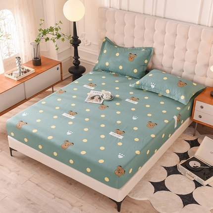 91家纺网 家纺一手货源 找家纺 （总）棉立方家纺 2023新款全棉喷气印花四件套及单品-单床笠