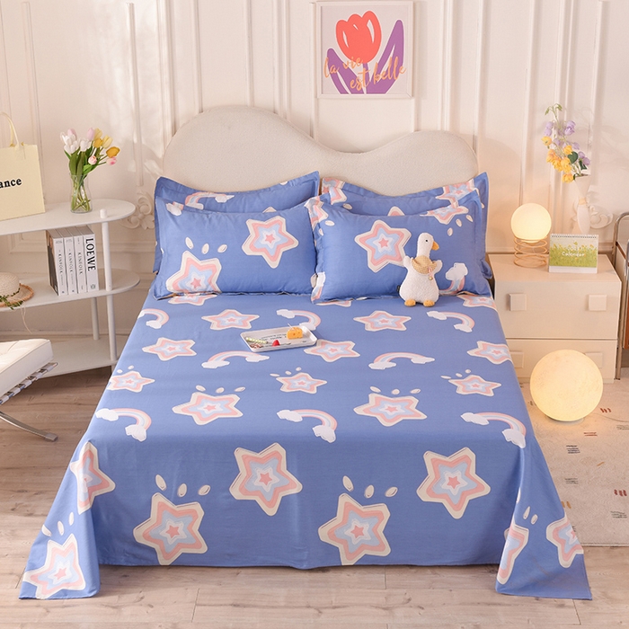 91家纺网 家纺一手货源 找家纺 （总）棉立方家纺 2023新款全棉喷气印花四件套及单品-单床单