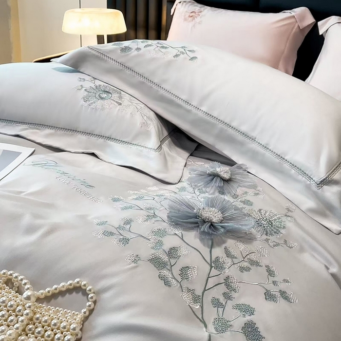 91家纺网 家纺一手货源 找家纺 玖玖爱家纺 2024新款艾阳绒四件套-西班牙庄园 西班牙庄园灰