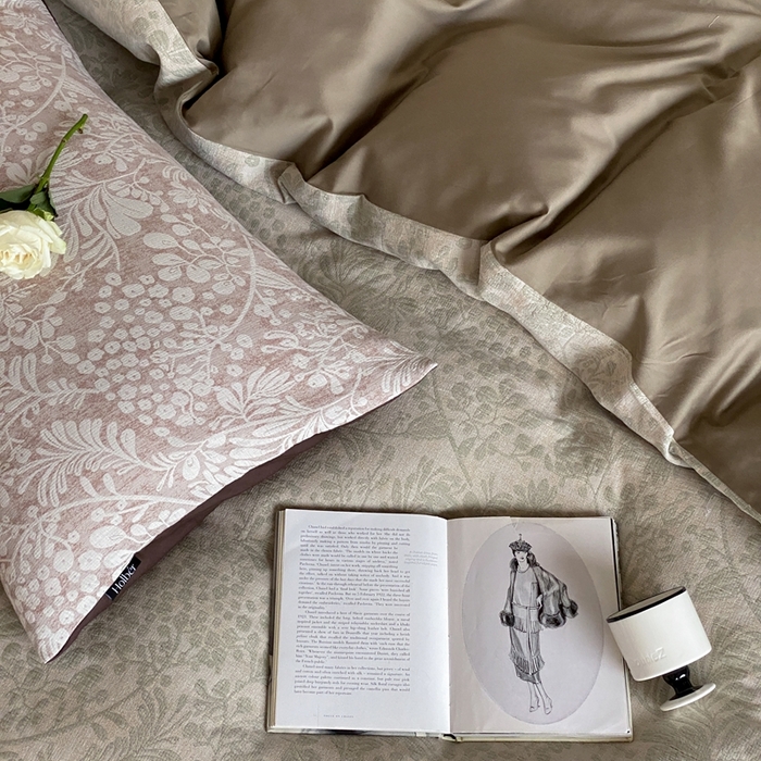 91家纺网 家纺一手货源 找家纺 赫帛 2024新款60支全棉色织提花水洗棉-七草 七草-绿色