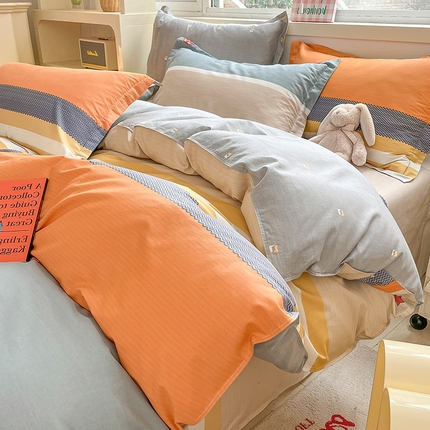 91家纺网 家纺一手货源 找家纺 （总）棉立方家纺 2023新款全棉喷气印花四件套 风格2-床单款四件套