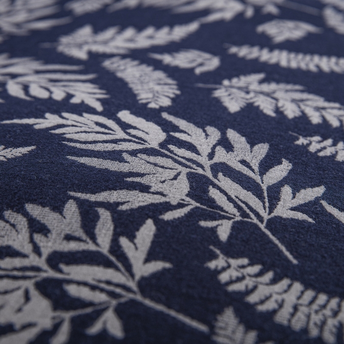 91家纺网 家纺一手货源 找家纺 鲁爱 2025新款全棉色织双层纱布流苏款四件套 扶苏-深兰