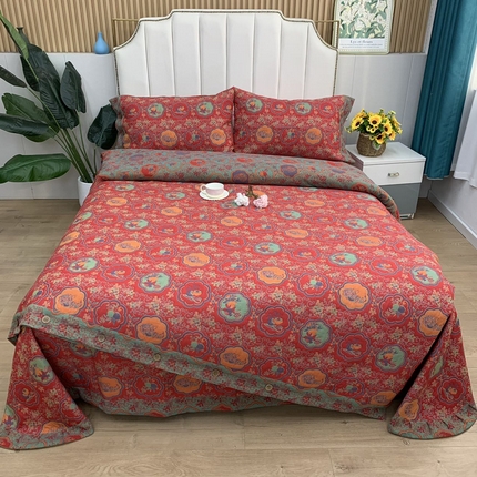 鲁爱 2025新款三层纱床盖款四件套 事事如意