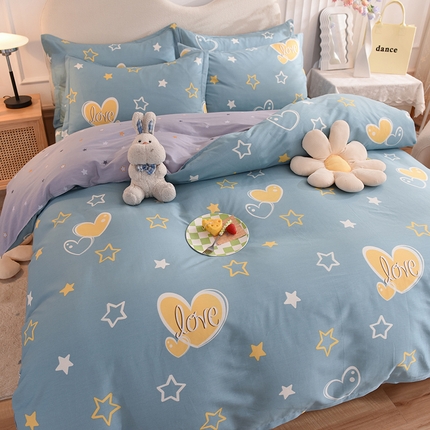 91家纺网 家纺一手货源 找家纺 （总）棉立方家纺 2023新款全棉喷气印花四件套及单品-床单款四件套