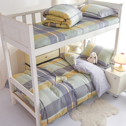 91家纺网 家纺一手货源 找家纺 （总）棉立方家纺 2024新款加厚学生床全棉三件套