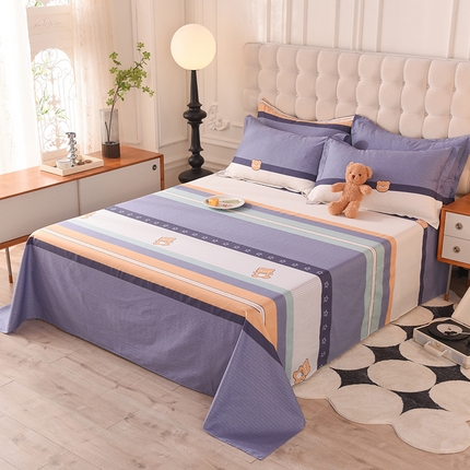 91家纺网 家纺一手货源 找家纺 （总）棉立方家纺 2023新款全棉喷气印花四件套及单品-单床单